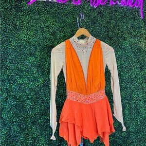 Orange and Cream Dance Costume